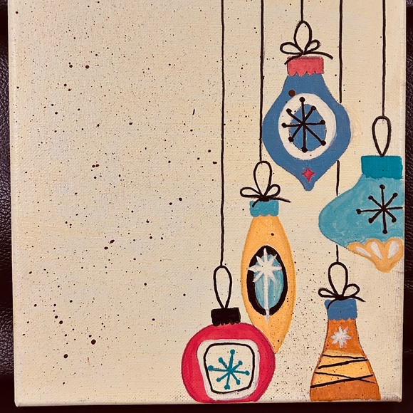 Painted Ornaments on Canvas - Picture 1 of 1